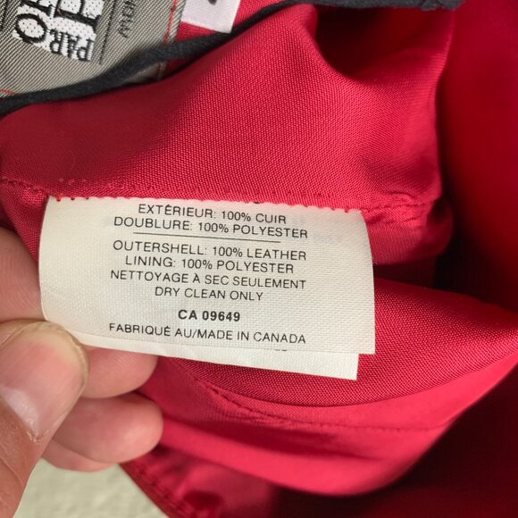 Vintage 90s Originaux Par Pablo Red Leather Pencil Midi Skirt - Picture 8 of 12